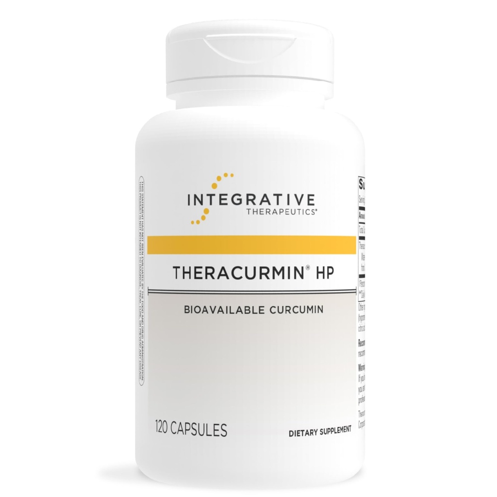 Integrative Therapeutics Theracurmin HP - Heart & Joint Health Support* - Muscle Recovery Support* - 27x More Bioavailable Than Standard Curcumin Extract - 120 Capsules (60 Servings)