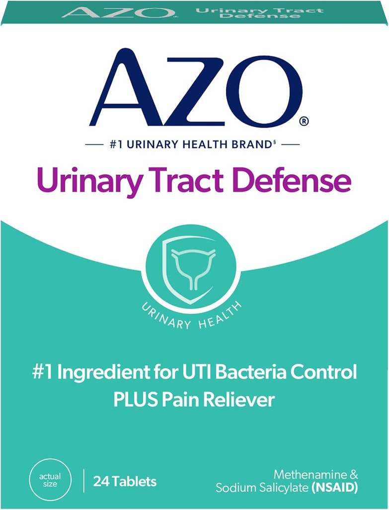 AZO Urinary Tract Defense Antibacterial Protection, FSA/HSA Επιλέξιμη, Βοηθά τον έλεγχο ενός UTI Μέχρι να μπορέσετε να δείτε έναν γιατρό, από το No. 1 πιο έμπιστο σήμα υγείας ούρων, 24 κόμης (πακέτο του 1)