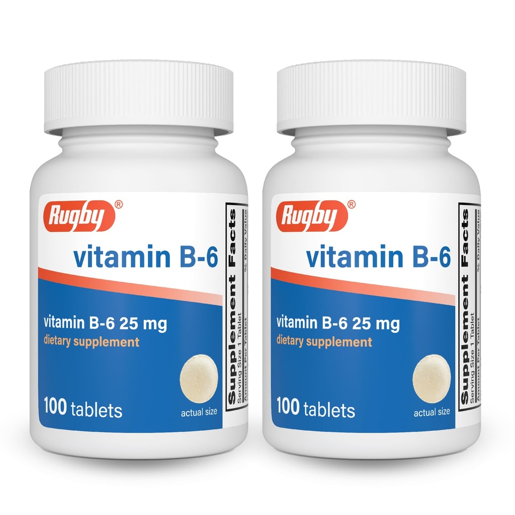 Δισκία Vitaminγκμπι Βιταμίνης Β-6 - 25mg Βιταμίνης Β6 - Συμπλήρωμα διατροφής - 100 Count (2 Pack)