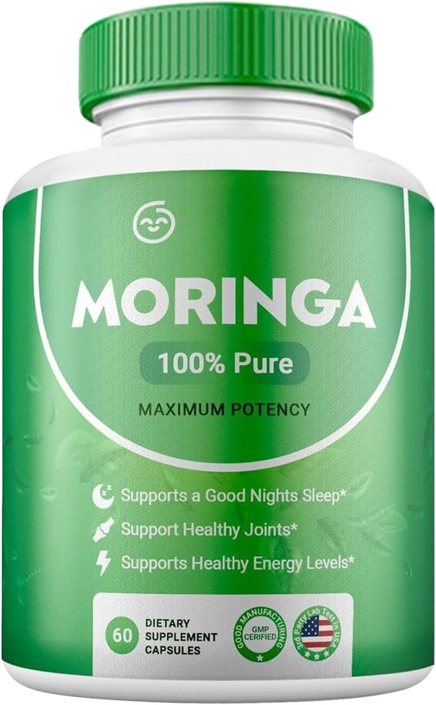 Moringa Κάψουλες σκόνης Pure Nutrient-Rich Moringa σκόνη υποστηρίζει την ενεργειακή υγεία του δέρματος Υγεία των ορνίθων Ουσιώδεις βιταμίνες Αμινοξέα (πακέτο του 1)