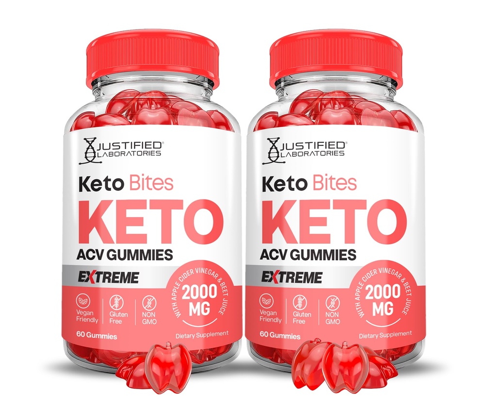 (2 Pack) Bits Keto ACV Gummies Extreme 2000MG Keto Bites Keto Gummies Apple Cider Vinegar Formed with Ρόδι Σκόνη χυμού τεύτλων B12 Vegan Non GMO 120 Gummys