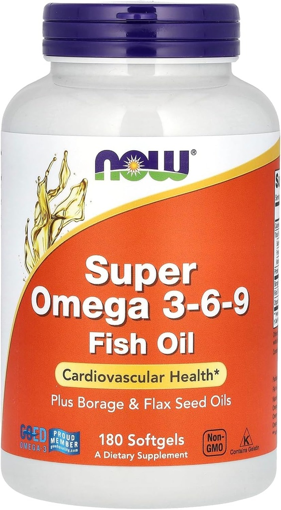 Τώρα τρόφιμα Super Omega 3-6-9 μαλακό-gels, 1200Mg, 180-Count