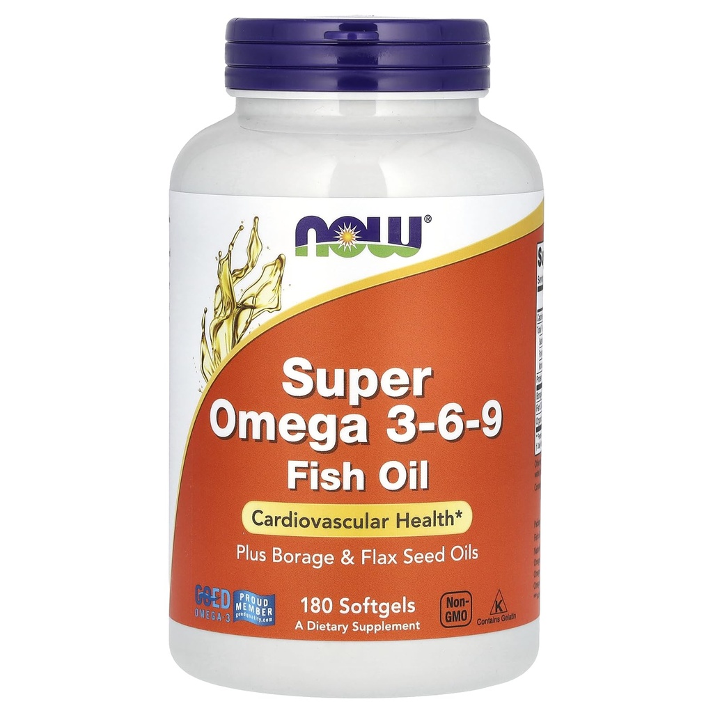 Τώρα τρόφιμα Super Omega 3-6-9 μαλακό-gels, 1200Mg, 180-Count