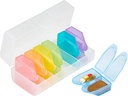 Εύκολη να Pour Pill Organizer 2 φορές την ημέρα, μεγάλο κουτί χάπια 7 εβδομάδα, Travel Pill Container για Βιταμίνη Fish Oil Συμπληρώματα, Pill υπόθεση AM Καθημερινά (Ουράνιο τόξο)