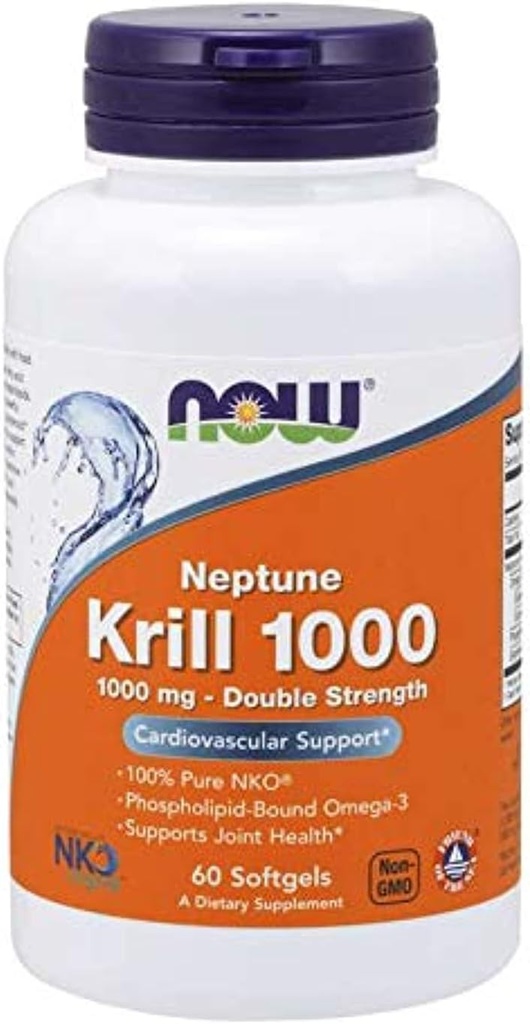 Τώρα τρόφιμα Neptune Krill 1000 ιχθυέλαιο 1000 μιλιγκράμ, 60 Softgels (2 πακέτο)