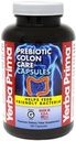 Yerba Prima Prebiotics Colon Care Fiber Caps, 180 Capsules - Five Forms of Fiber Plus FOS Pre-biotics - Dietary Health Supplement - Healthy Soluble & Insoluble Fibers for Regularity
