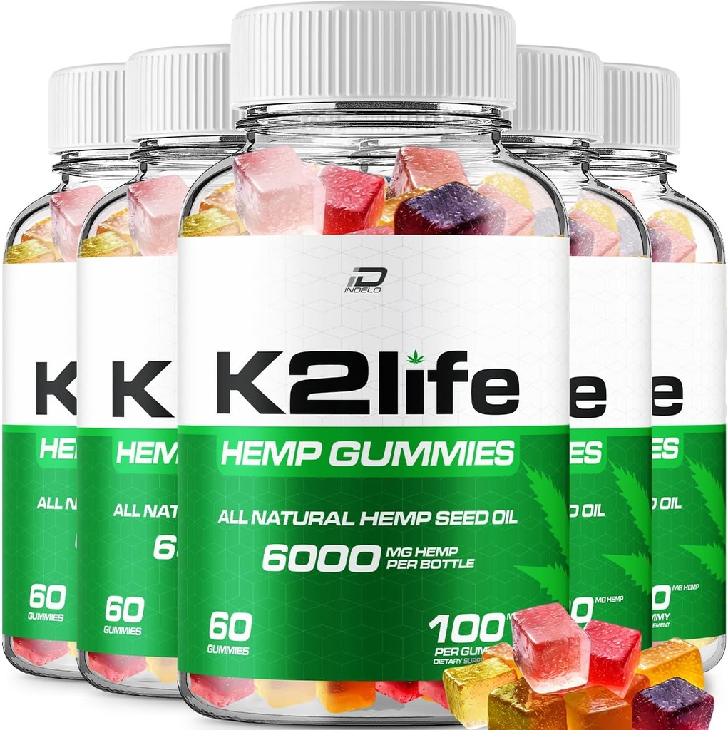 K2Life Hemp Gummies - με το εκχύλισμα κάνναβης K2 Life Hemp Gummies Βοτανικό συμπλήρωμα, υποστήριξη υγείας και ευεξίας, όλα τα φυσικά K2Life Hemp Gummy Advanced Formula (5 Pack - 300 Gummies)