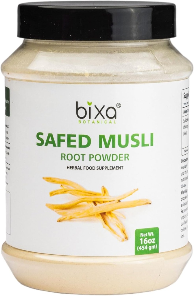 Bixa BOTANICAL Ayurvedic Φυσικό βοτανικό συμπλήρωμα Safed Musli Powder Pure Authentic Premium Quality 