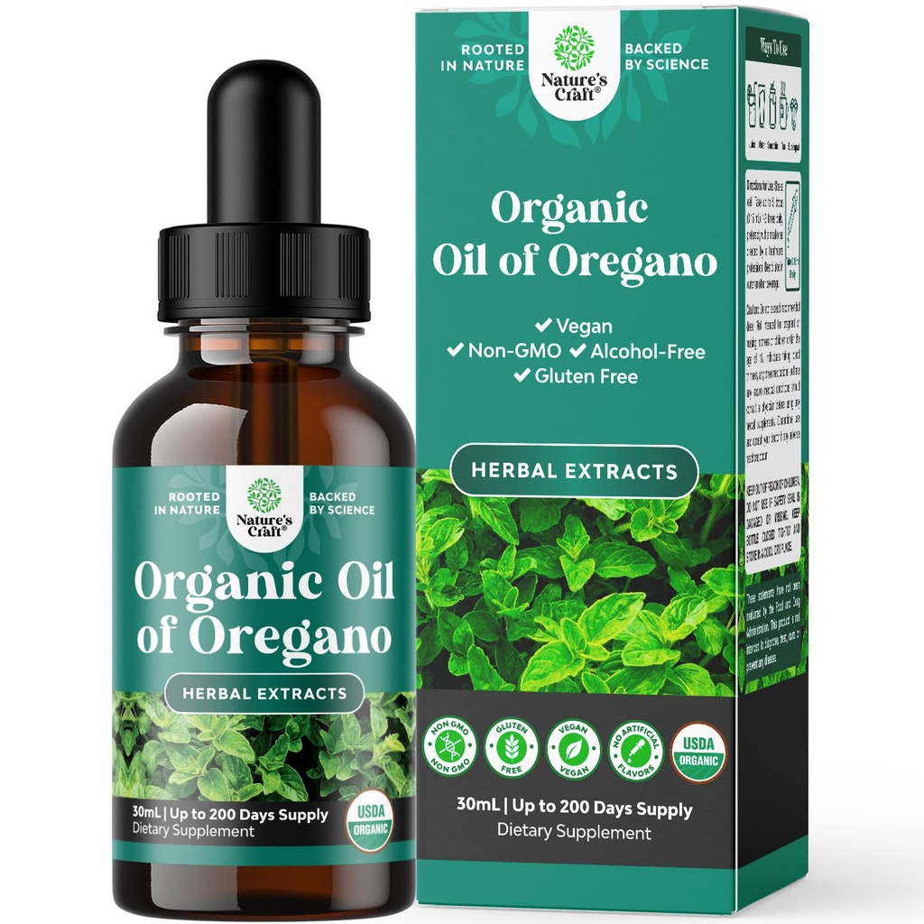 Organic Organo Oil Drops - Σούπερ συμπυκνωμένο υγρό έλαιο ofγανης με Carvacrol 60% για Digestion & Immune Support - Υγρό φυτικό εκχύλισμα Βάμμα για Ανοσολογική Δύναμη & Υγιεινές Εντερίνες - 30 mL