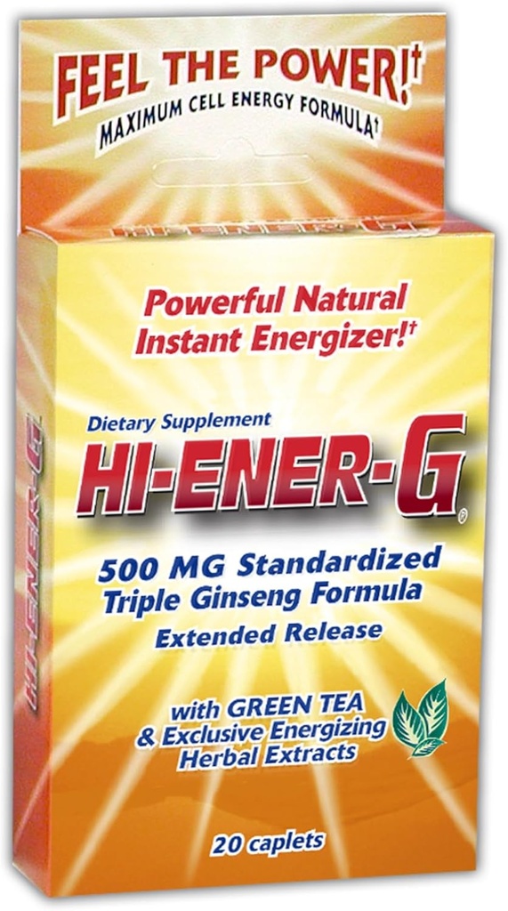 Hi-EnerG Triple Ginseng Energy Supplement, 500 mg, 20 μερίδες