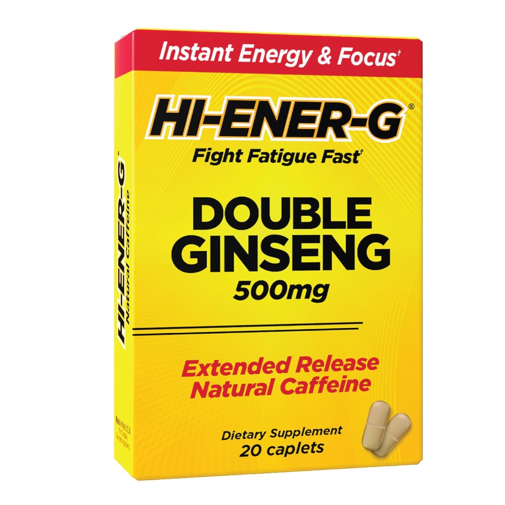 Windmill Consumer Products Hi-EnerG Triple Ginseng Energy Supplement, 500 mg, 20 servings, Multi, (N864)
