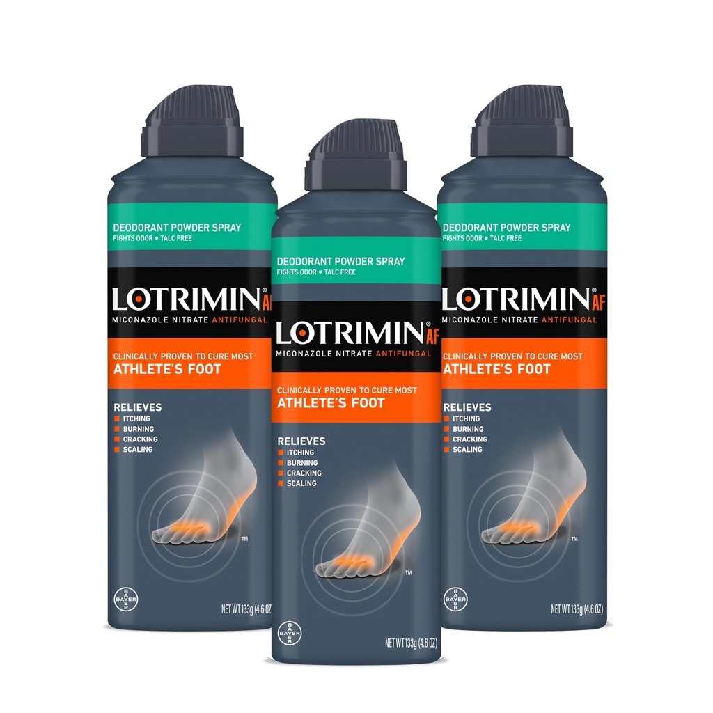 Lotrimin Φάρμακο αποσμητικό σπρέι σκόνης με Miconazole Nitrate 2%, 4, 6 oz (πακέτο των 3)