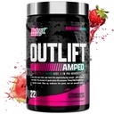 OUTLIFT Amped Max Dosed HIGH STIM Pre Workout Powder 6G Citrulline, 3.2G Beta Alanine, Alpha GPC, CognatiQ, Extreme Energy, Μαζικές Αντλίες, Ηλεκτρολύτες (Strawberry Watermelon, 22 Servings)