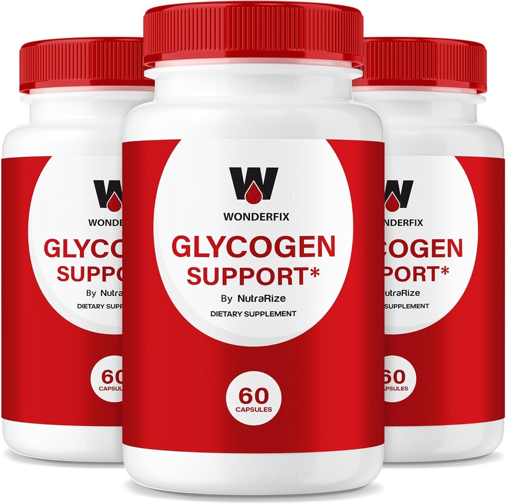 (3 Pack) Wonderfix Glycogen Support Capsules - Official Wonderfix Glycogen to Maintain Stable Healthy Levels, Glycogen Support Advanced Blood Dietary Supplement, Wonder Fix Reviews (180 Capsules)