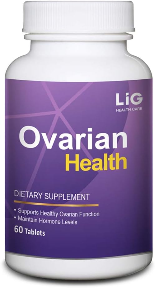 LIG Ovarian Health - Natural Supplement (60 Tablets) - Συρρίκνωση των ωοθηκών - Ισορροπία των επιπέδων ορμονών - Διατήρηση της υγείας των ωοθηκών - Honeysuckle Flower