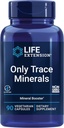 Life Extension Only Trace Minerals, μια ημερήσια δόση ψευδαργύρου, χρώμιο, βόριο, χαλκός, μαγγάνιο, θειικό βαναδύλιο, χωρίς γλουτένη, μη ΓΤΟ, χορτοφάγοι, 90 κάψουλες