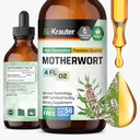 BIO KRAUTER Motherwort Tincture - Motherwort Herbal Extract - Συμπλήρωμα Υγρού για την Υγεία των Γυναικών - Προώθηση της Ηρεμίας - Αλκοόλ & Χωρίς Ζάχαρη - Vegan Drops 4 Fl.Oz.