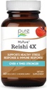 PURE ESSENCE LABS MyPure Reishi 4X συμπλήρωμα οργανικών μανιταριών - 100% πραγματικό εκχύλισμα μανιταριών για την υποστήριξη του ανοσοποιητικού, ανακούφιση στρες, ενέργεια κατασκευής (60 κάψουλες)