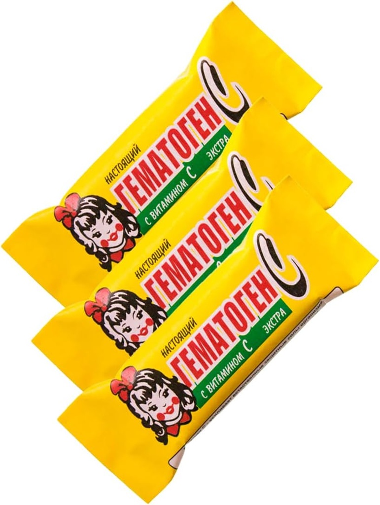 3-Pack Hematogen for Kids Detskiy with Vitamine C 40G/1.4oz Гематоген Детский