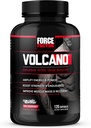 Force Factor Volcano προ προπόνηση Nitric Oxide Booster συμπλήρωμα για τους άνδρες με Creatine και L-Citrulline για την ενίσχυση και την ενέργεια, Βοήθεια για τη δημιουργία μυών, καλύτερη αντλία και προπόνηση, 120 κάψουλες