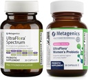 Metagenics Bundle - UltraFlora Spectrum (30 Count) & UltraFlora Women's (30 Count) - for Digestive, Immune Health & Vaginal Health
