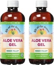 Lily Of The Desert Aloe Vera Gel - Εσωτερικό φιλέτο Thicker Consistency Αλόη Βέρα Ποτό με φυσικές βιταμίνες, Digestive Ένζυμα για την υγεία των ούλων, Στομάχι ανακούφιση, ευεξία, λαμπερό δέρμα, 32 Oz (πακέτο του 2)
