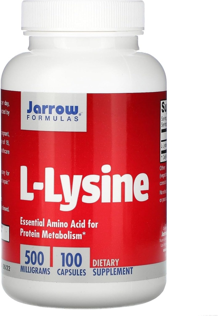 Jarrow Formulas - L-Lysine, 500 mg, 100 capsules