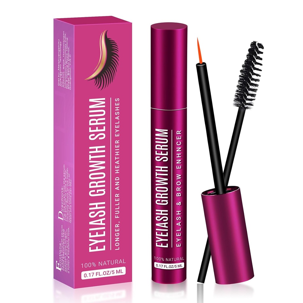Lash Serum 5ML για την ανάπτυξη των βλεφαρίδων - Premium Formula για μακρύτερο, Fuller, και Thicker Lashes - Απελευθερώστε τη δύναμη της φύσης για τα αποτελέσματα με μαγευτική