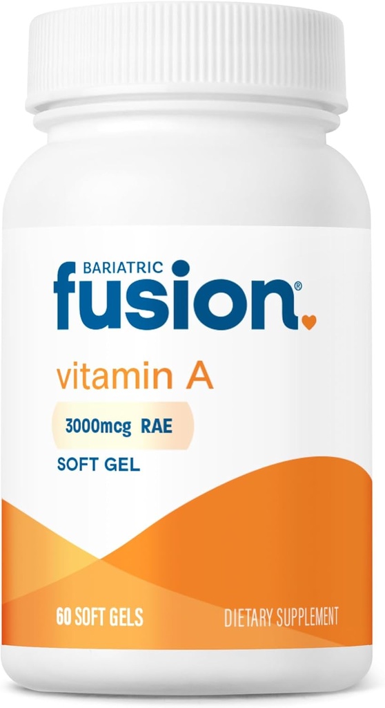 Bariatric Fusion Vitamin A, 3000 mcg of Retinyl Palmitate, Post Bariatric Surgery Supplement, 60 Count