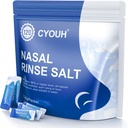 120PCS Salt Saline Packets Sinus Nasal Rinse for Neti Pot, Individually Wrapped 2.34G Nasal Wash Irrigation System Nose Cleaner Saline Refill Packets