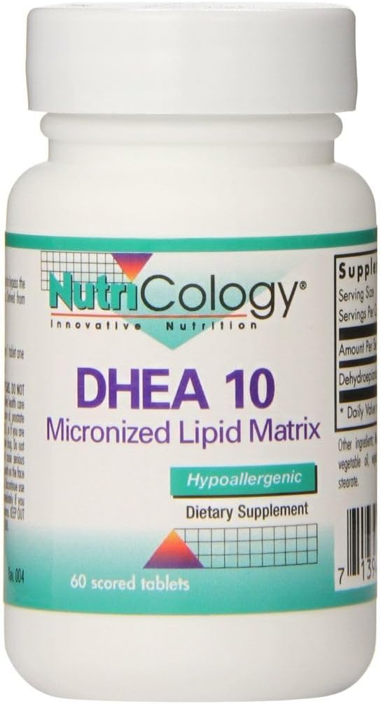 Nutricology Dhea 10 Mg δισκία παρατεταμένης αποδέσμευσης, 60 Count