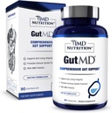 1MD Nutrition GutMD - L-Glutamine Κάψουλες w/Prebiotic for Gut Health - L Συμπληρώματα Γλουταμίνης - Υποστηρίζει Υγιεινή Πειθαρχική Ακεραιότητα - 90 Κάψουλες