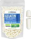 XPRS Nutra Μέγεθος 0 Κενές κάψουλες - 100 Count Empty Gelatin Κάψουλες - DIY Καψάκιο Γέμισμα - Pure Bovine Pill Gel Caps για Do-It-Yourself Συμπληρώματα (White)