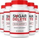 NutraRize (5 Pack) Ζάχαρη Διαγραφή Κάψουλες, επίσημη φόρμουλα υποστήριξης για τη συνολική υγεία, Ζάχαρη Διαγραφή Χάπια για να διατηρήσει υγιή σταθερά επίπεδα, Premium SugarDelete Παστίλια κριτική (300 κάψουλες)