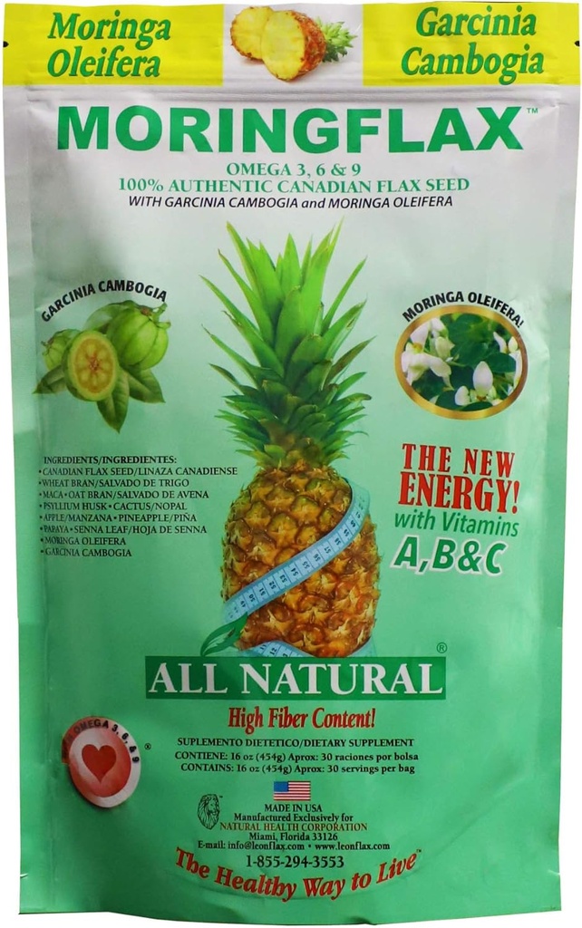 Τσάντα Φόρμουλα 100 Φυσικός Καναδικός Σπόρος λιναριού με Garcinia Cambogia και Moringa Oleifera Bag, Tan, 16 ουγγιά