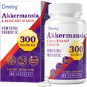 GLP One Supplement - 300 δισεκατομμύρια AFU Akkermansia Muciniphila, Akkermansia Probiotic για γυναίκες & άνδρες, για Boost , Digestive, Gut, Immunity, Enhances Gut Lining Function & Intestinal Walls, 60 Count