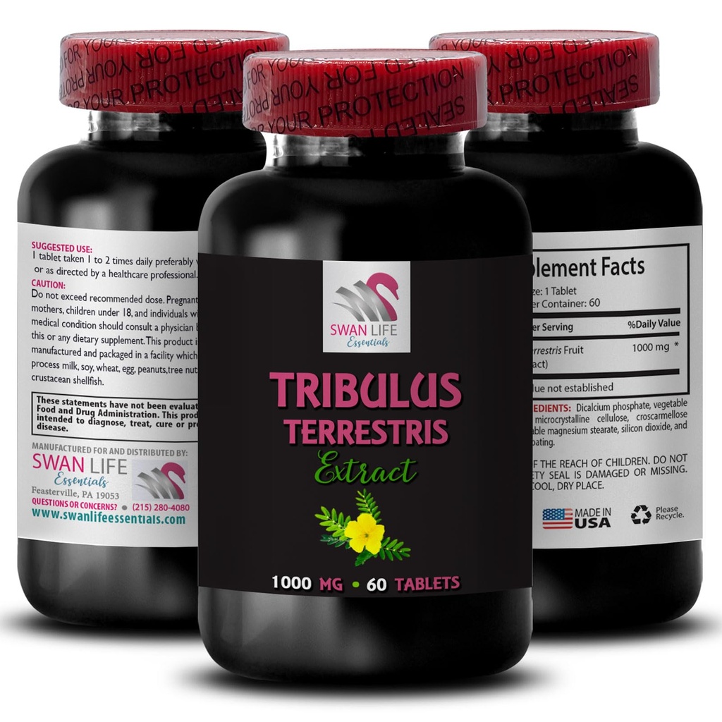 Stamina Power - TRIBULUS TERRESTRIS EXTRACTS - Ενέργεια για τη δραστηριότητα, Φόρμουλα Υποστήριξης Ενέργειας, Active Energy Support, Plant-based Energy Boost, Activity Power, Active Workout Boost 1 Φιάλη 60 δισκία