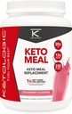 KetoLogic Keto Meal Replacement Shake Powder Για Βέλτιστα Αποτελέσματα + MCT Λάδι + Grass-Fed Whey - τέλεια Formulated Macros for Ketosis - 20 εξυπηρετούν - Φράουλα