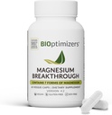 BIOptimizers Magnesium Breakthrough Complex Supplement with 7 Forms of Mg: Glycinate, Malate, Citrate, and More - Natural Support for Sleep and Cognitive Function - 60 Capsules- Calming Vitamins