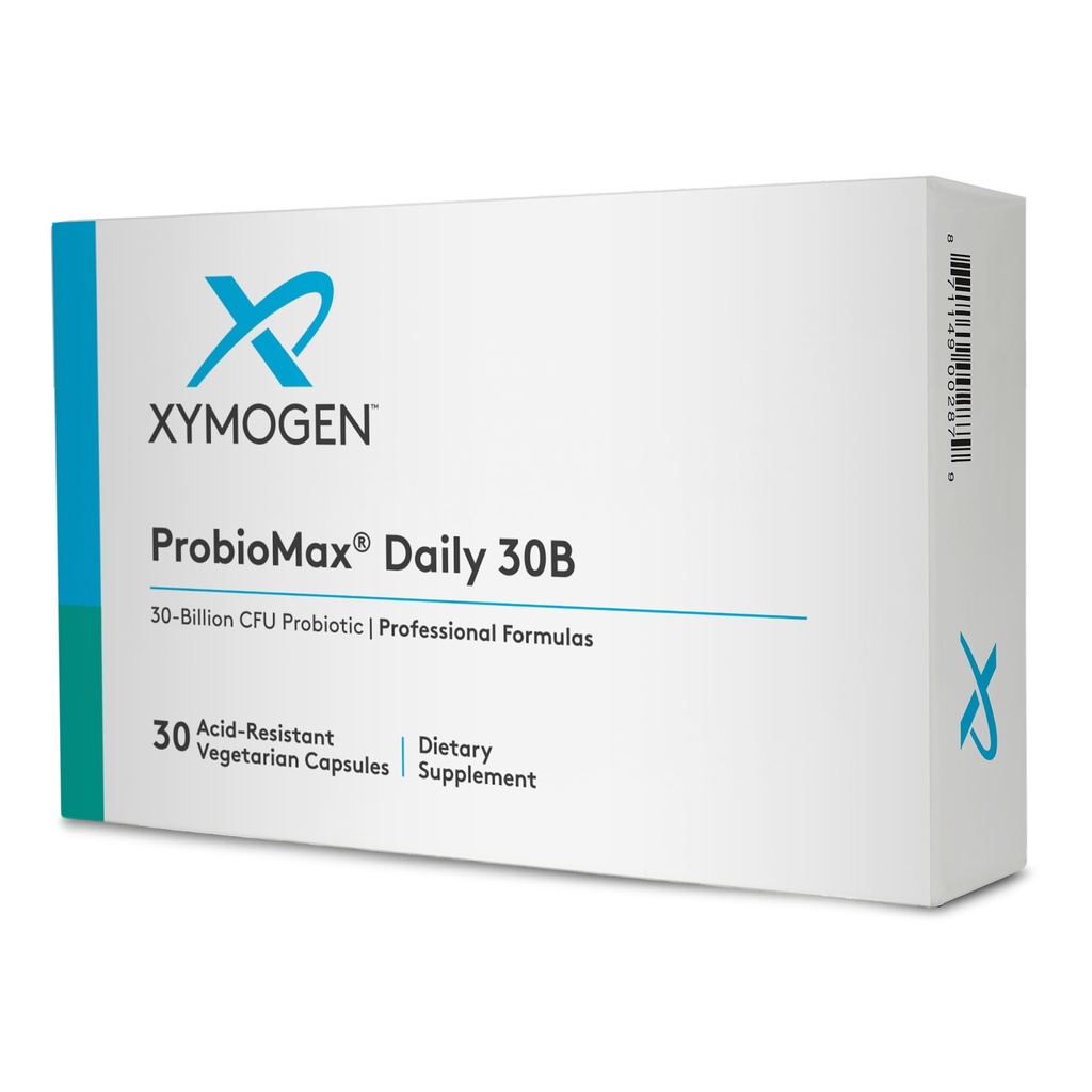 XYMOGEN ProbioMax Daily 30B - Χορτοφαγικά, Γαλακτοκομικά και Χωρίς Γλουτένη Προβιοτικά για την Digestive Υγεία - Γυναικεία και ανδρικά προβιοτικά συμπληρώματα διατροφής - πρώην ProbioMax Daily DF (30 κάψουλες)