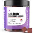 Creatine Gummies - Creatine Monohydrate Gummies για άνδρες και γυναίκες - 5g Creatine Monohydrate ανά υπηρεσία- Αύξηση Εστίαση, δύναμη, αντοχή -Χτισμένο μυών, χωρίς ζάχαρη, Vegan, μη GMO 120 Ct