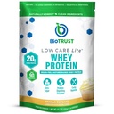 BioTrust χαμηλή υδατανθράκων Lite, 20 γραμμάρια χόρτου-Fed πρωτεΐνη Whey Isolate, 100 θερμίδες, ProHydrolase Digestive Ένζυμα, μη GMO, δωρεάν από σόγια και γλουτένη, rBGH-free (14 υπηρεσίες) (Vanilla Cupcake)
