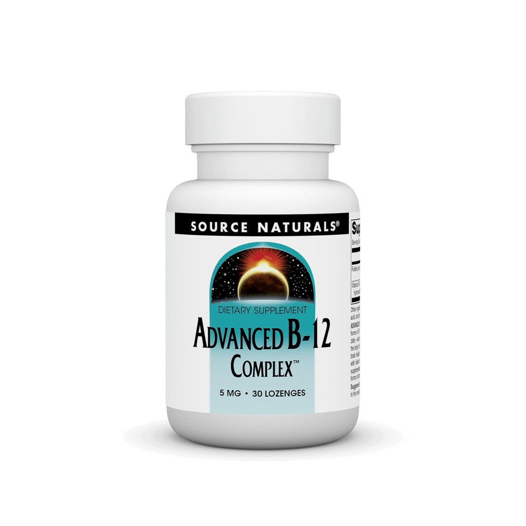 Πηγή Naturals Εικόνα προϊόντος Σύνθετη B-12 Complex, Promotes Normal Folic Acid Μεταβολισμός*, 5 MG - 30 Lozenges