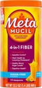 Metamucil 4-σε-1 Psyllium Husk Fiber Συμπλήρωμα, Χωρίς ζάχαρη, 114 κουταλάκια του γλυκού, Πορτοκαλί Γεύση, Καθημερινή Fiber σκόνη για Digestive Health, κατασκευασμένο με Φυτική Psyllium Husk Fiber