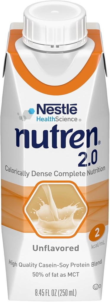 Nutren (2.0 kcal/mL) Φόρμουλα τροφοδοσίας σωληνώσεων θερμικά-πυκνής πυκνότητας, χωρίς γεύση, 8.45 Fl Oz ή 250 mL (Συσκευασία 24)