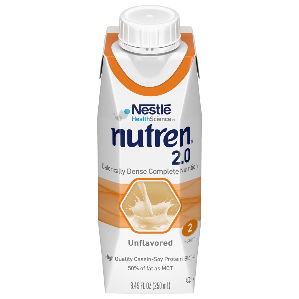 Nutren (2.0 kcal/mL) Φόρμουλα τροφοδοσίας σωληνώσεων θερμικά-πυκνής πυκνότητας, χωρίς γεύση, 8.45 Fl Oz ή 250 mL (Συσκευασία 24)