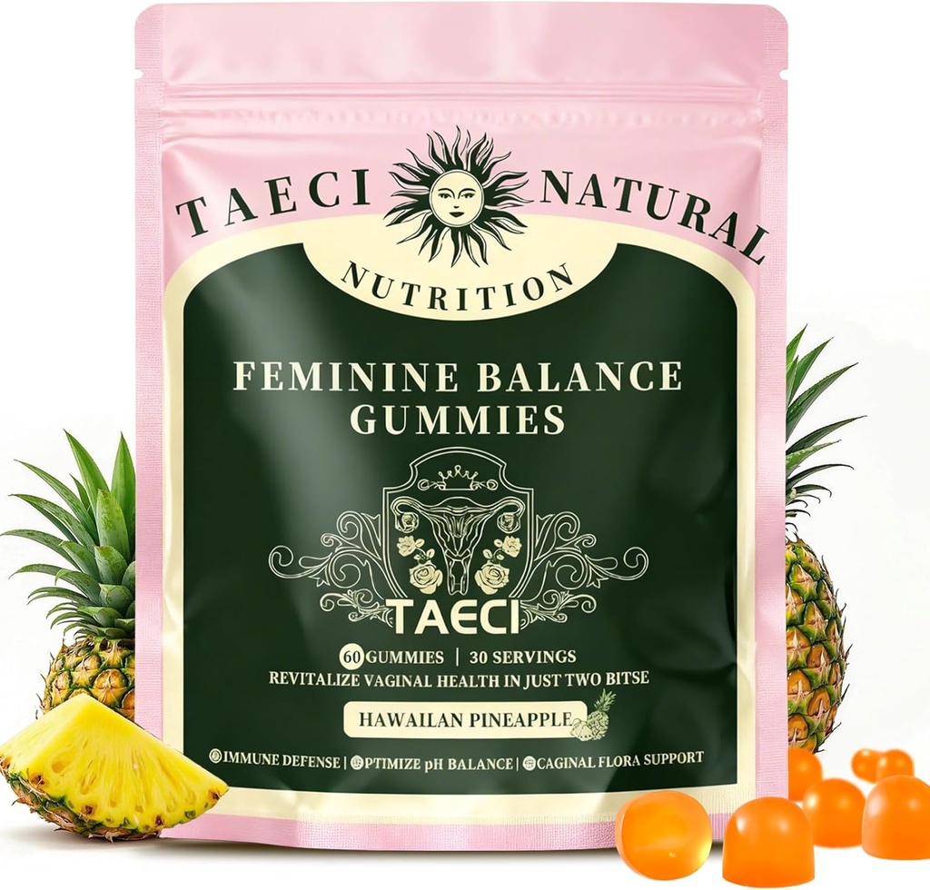 Premium Feminine Balance Gummies για την υγεία των γυναικών - Χαβανέζικη ανανάς Γεύση, υποστηρίζει τη ζωτικότητα και την υγεία των ούρων (νέα συσκευασία)