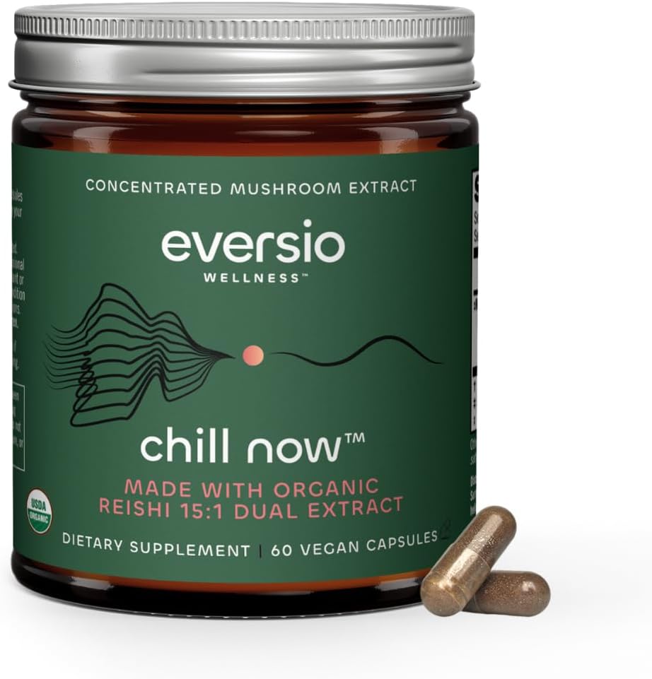 CHIL Now Βιολογικό συμπλήρωμα μανιταριών Reishi - 15:1 Reishi Dual Extract σε 60 κάψουλες Vegan (250mg)