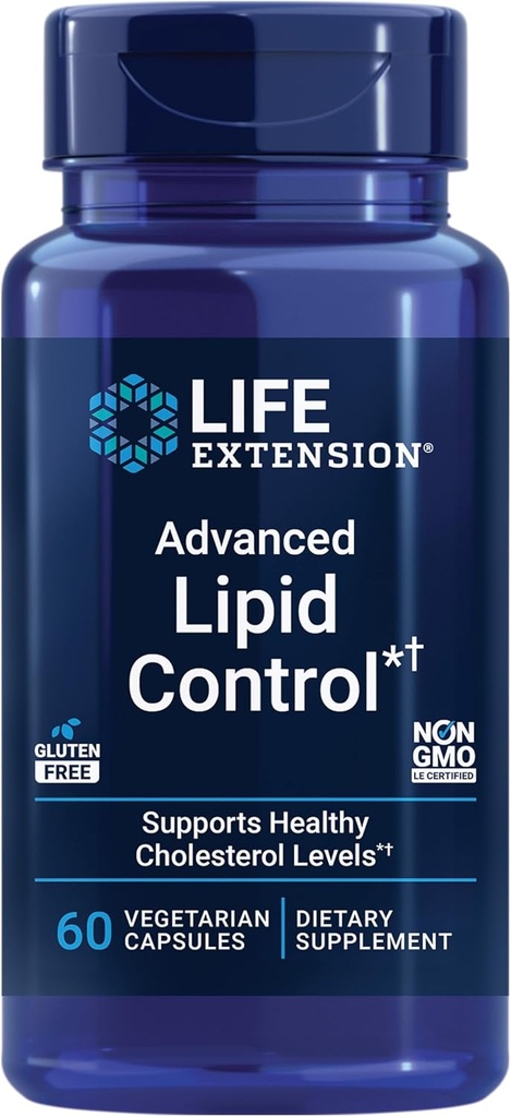 Επέκταση ζωής Advanced Lipid Control, amla Extract, ινδικό φραγκοστάφυλο, υγεία της καρδιάς, ενδοθηλιακή υγεία, χορτοφάγοι, χωρίς γλουτένη, 60 κάψουλες