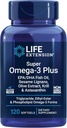 Επέκταση ζωής Super Omega-3 Plus EPA/DHA ιχθυέλαιο, Sesame Lignans, εκχύλισμα ελιάς, κριλ & Ασταξανθίνη - Καρδιά, εγκέφαλος και κοινή υποστήριξη υγείας - χωρίς γλουτένη, μη GMO - 120 Softgels